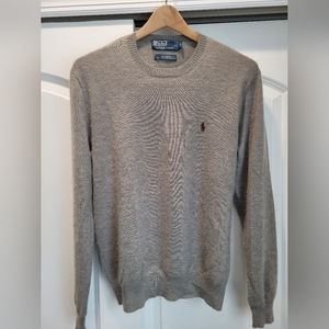 Polo Ralph Lauren 100% Cashmere Gray Sweater Size Small